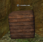 a level-scaled wooden crate
